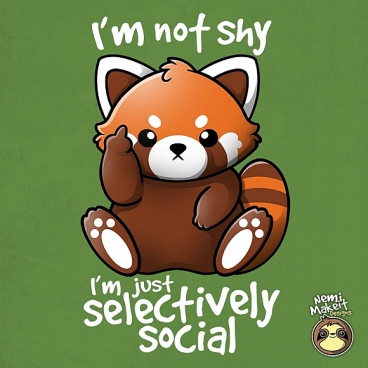 Shy red panda