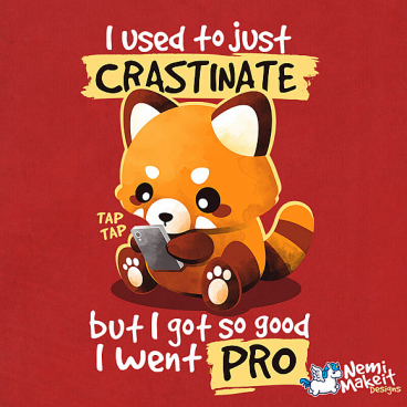 Red panda procrastinator