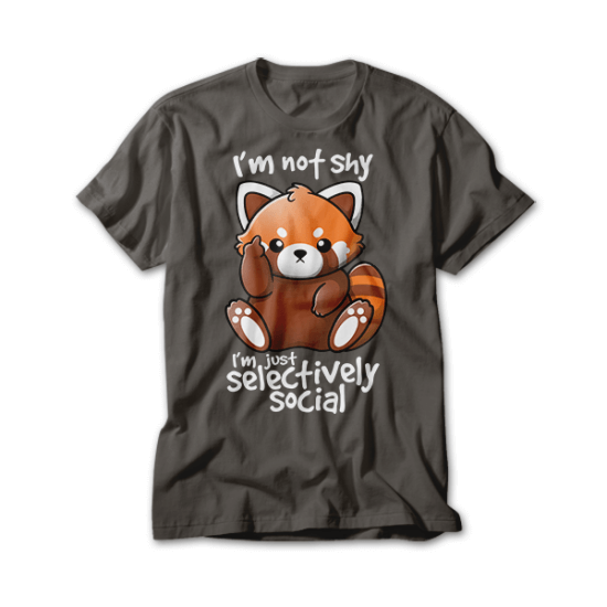 Shy red panda